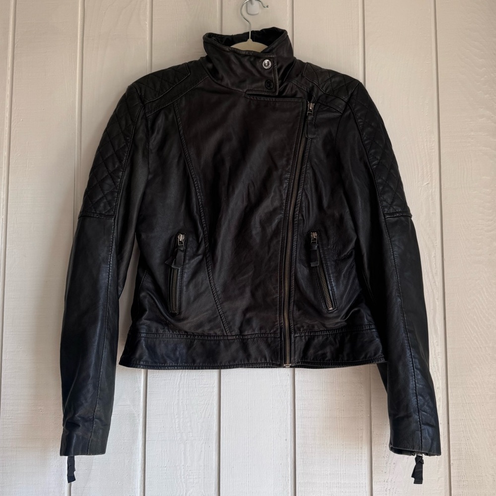 Bod & Christensen Black Leather Jacket